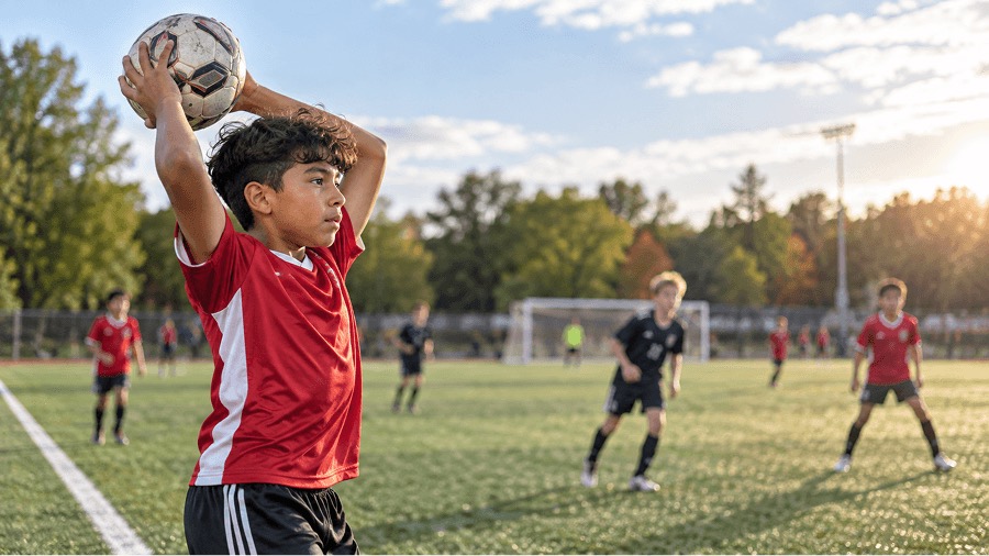 Boys soccer match