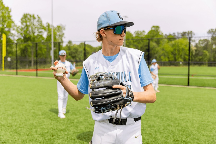 Young pitcher warming up