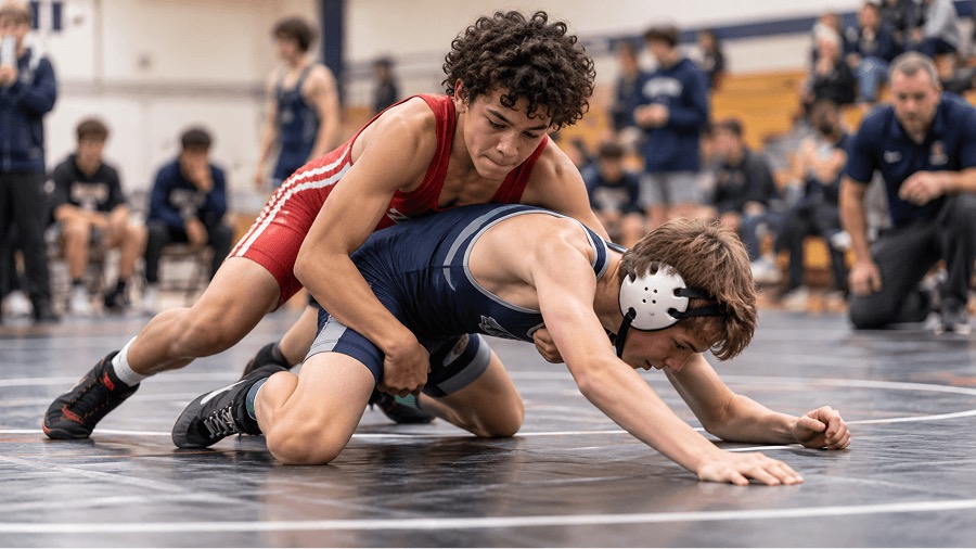 Youth wrestling match